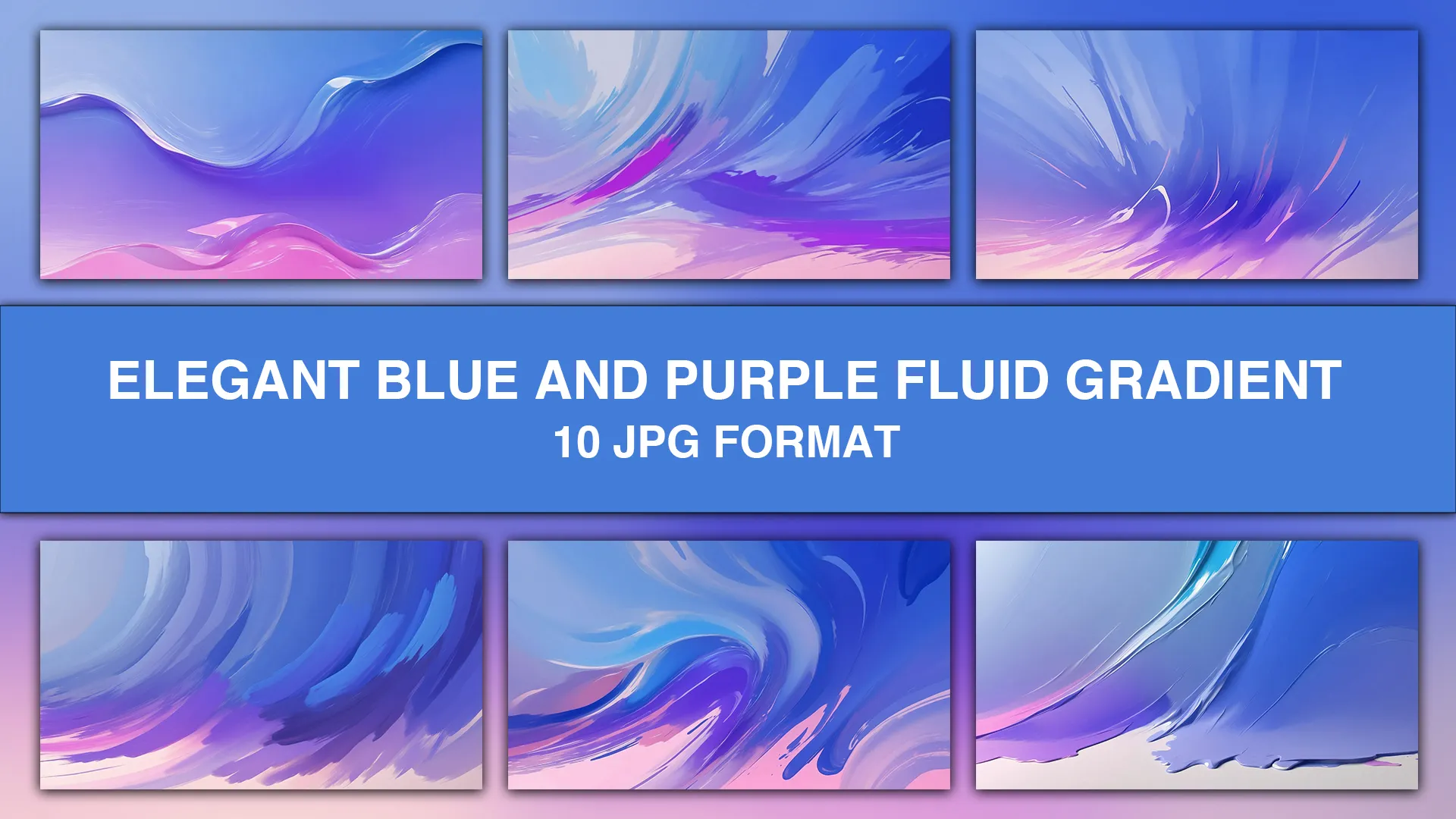 Elegant Blue and Purple Fluid Gradient Background Images Pack